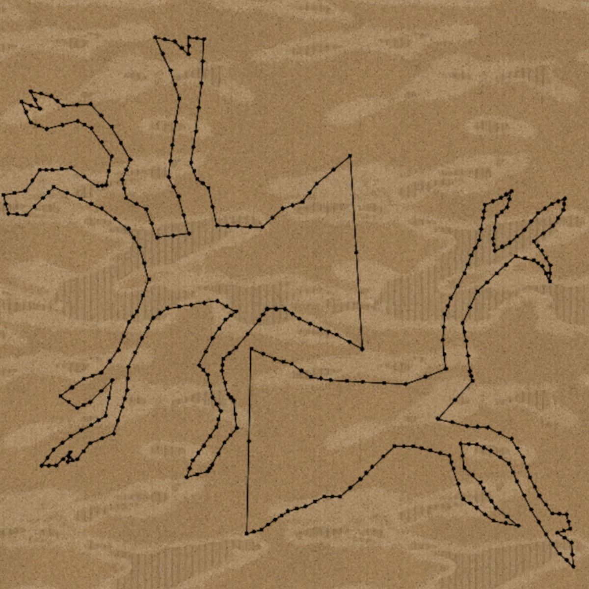 Cardboard trees Low-poly 3D model_9