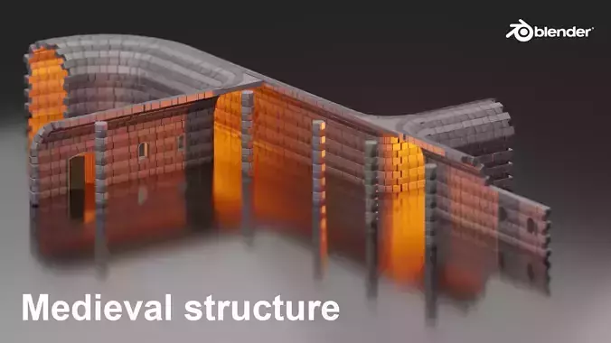 wall low poly package Low-poly 3D model