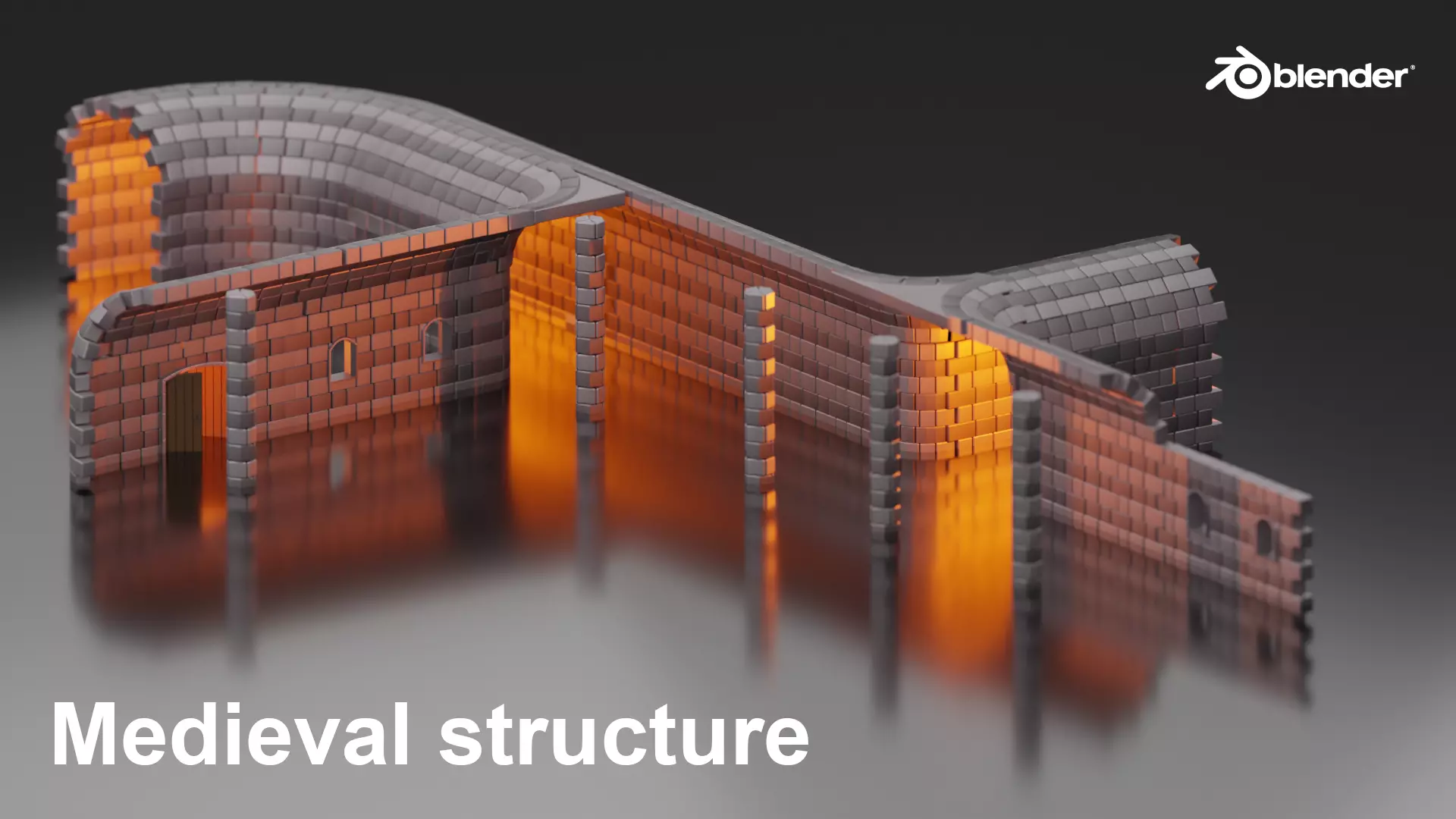 wall low poly package Low-poly 3D model_0