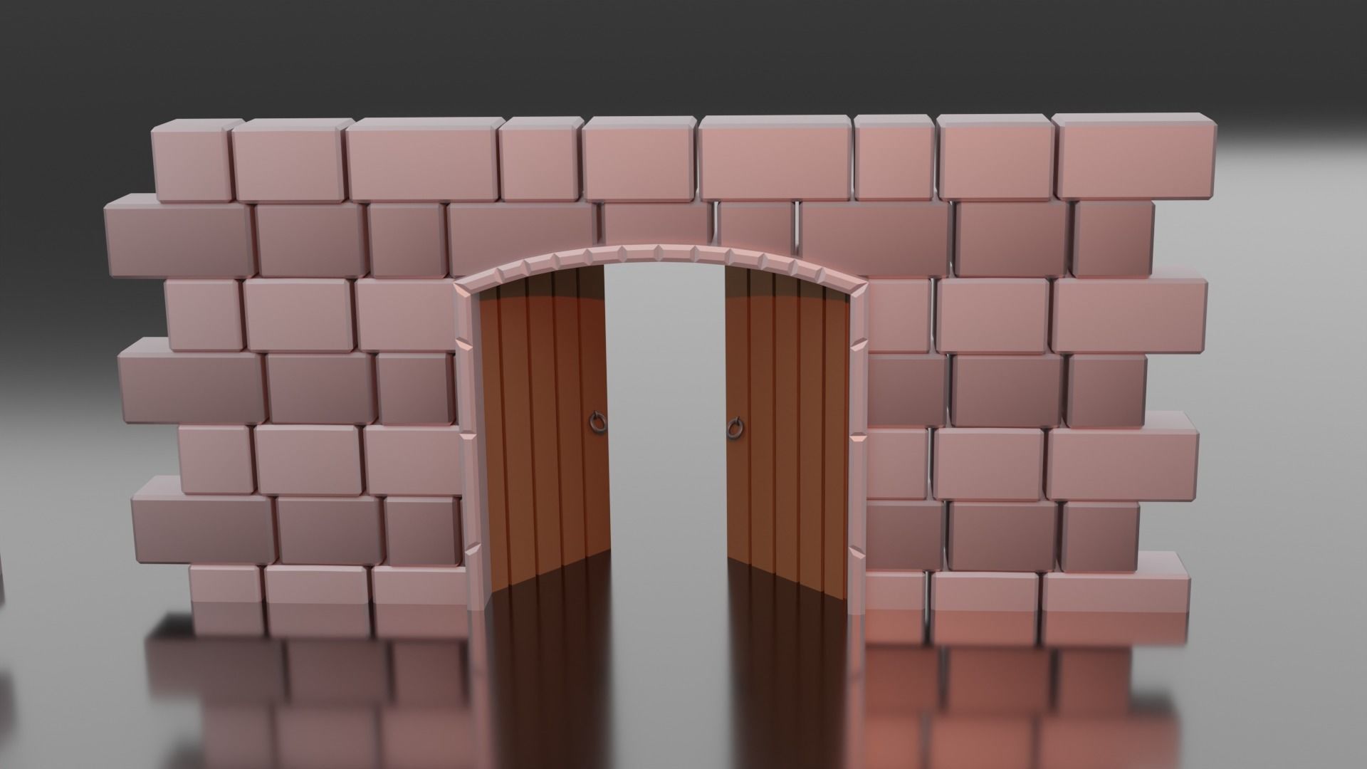 wall low poly package Low-poly 3D model_3