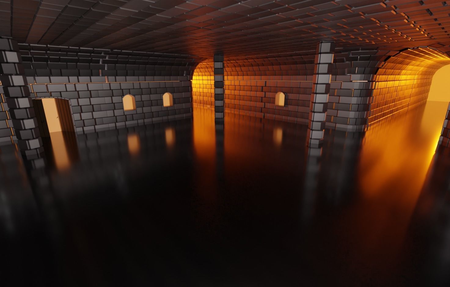 wall low poly package Low-poly 3D model_11