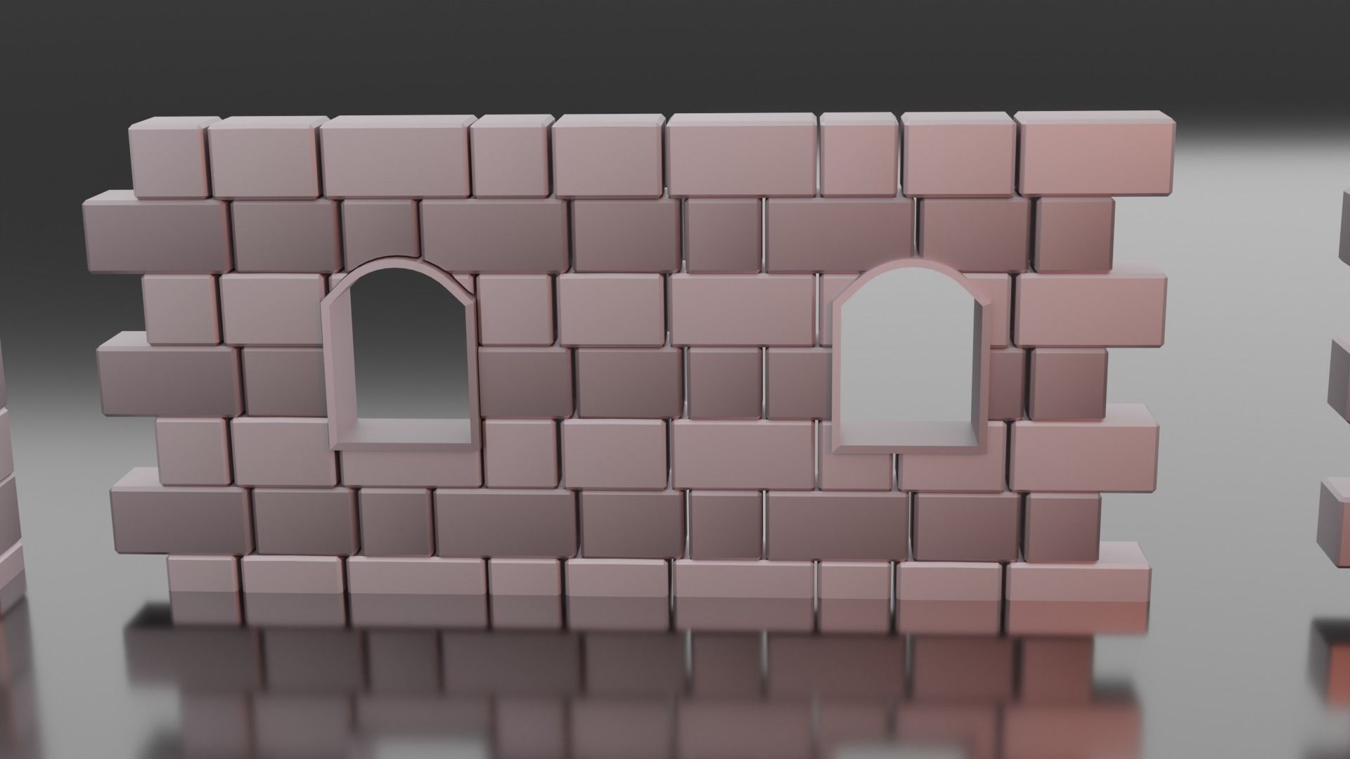 wall low poly package Low-poly 3D model_2