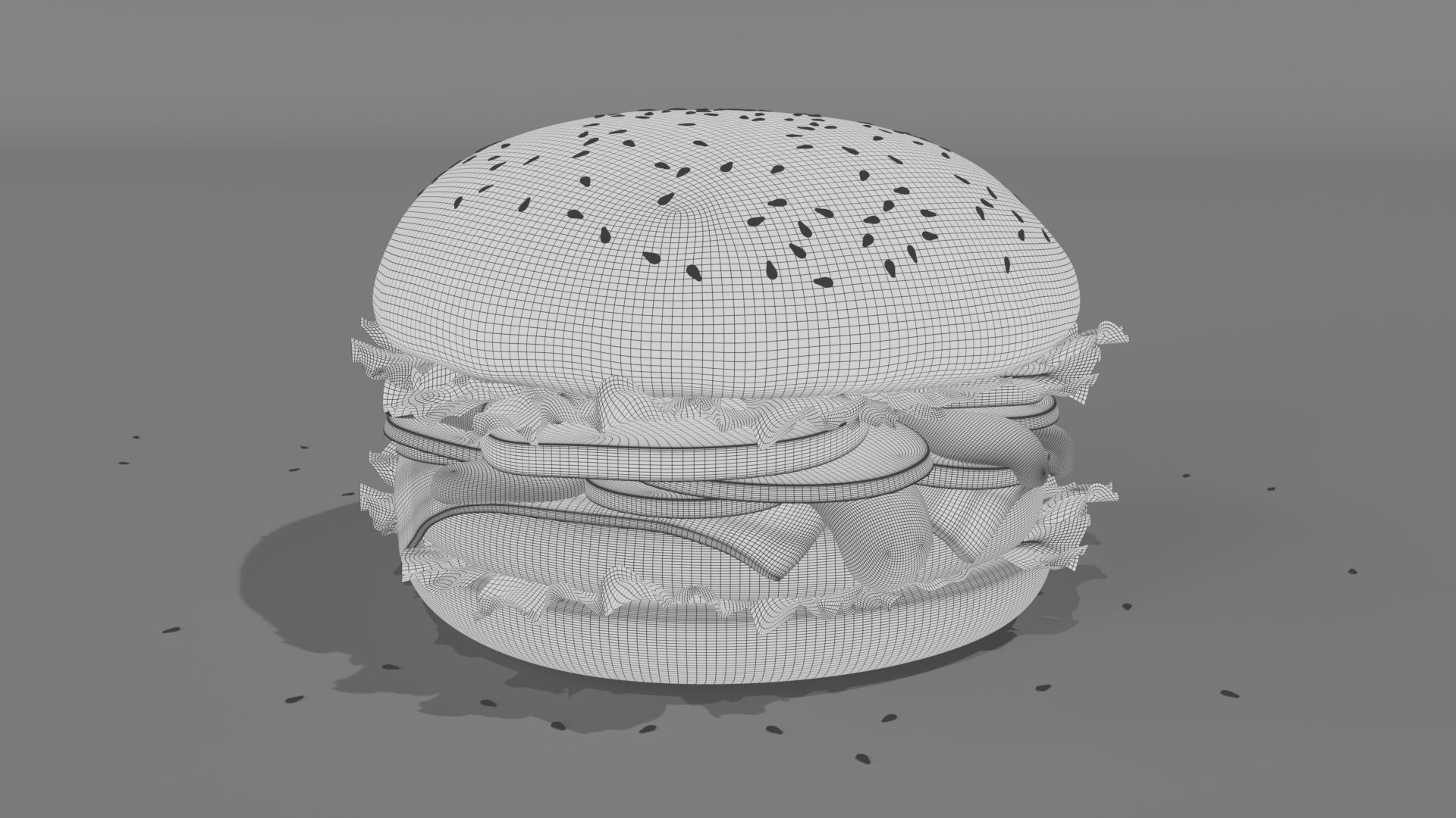 Burgers hamburger 3D model_10