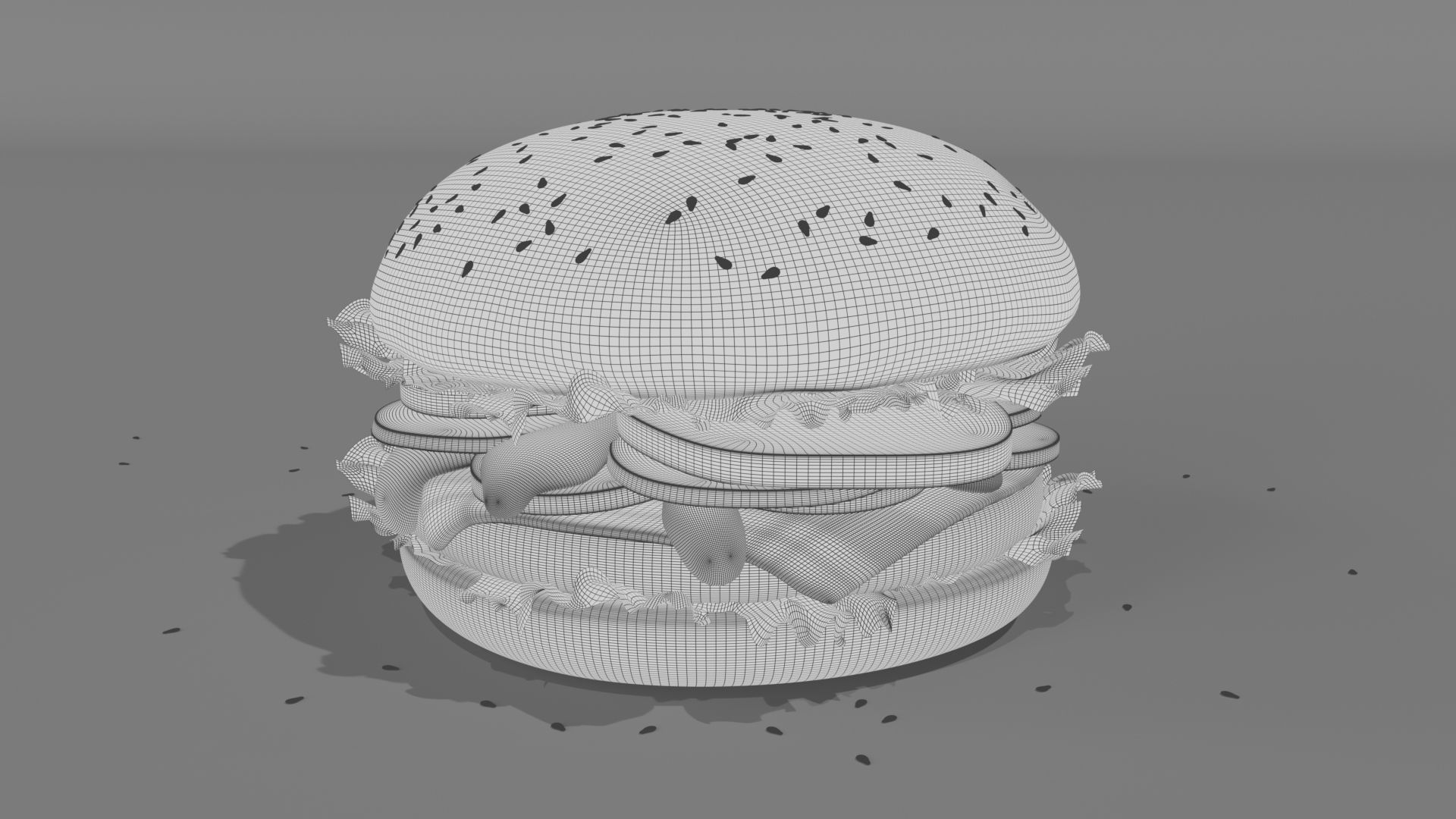Burgers hamburger 3D model_8