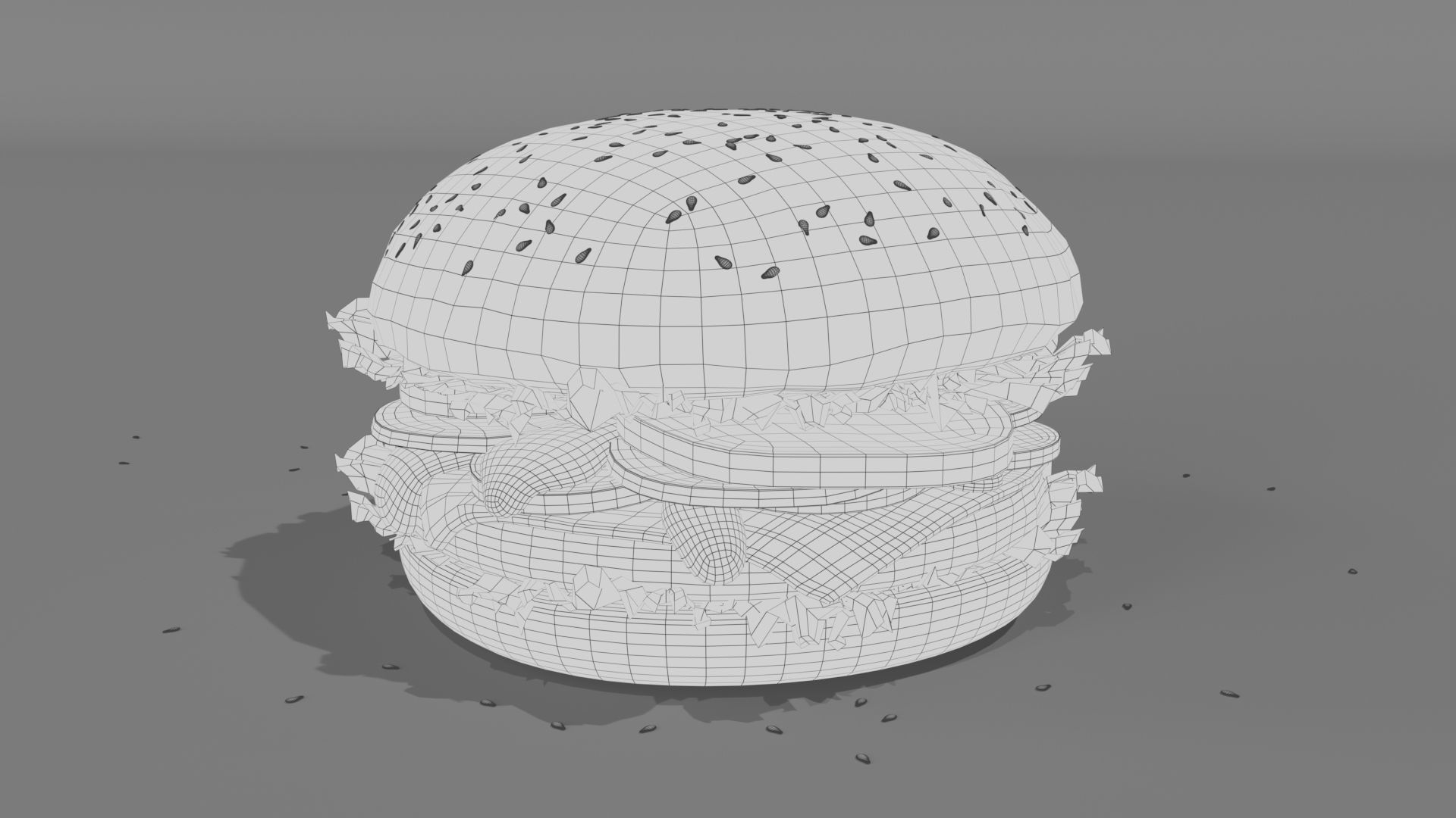 Burgers hamburger 3D model_7