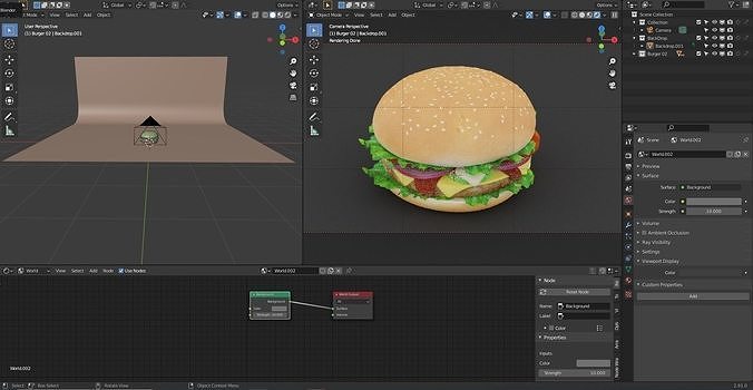Burgers hamburger 3D model 7
