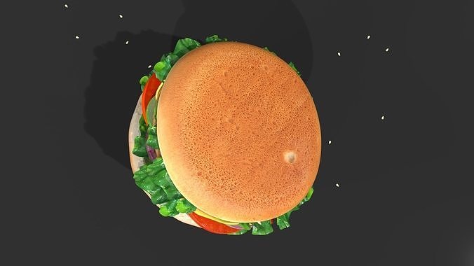 Burgers hamburger 3D model 6