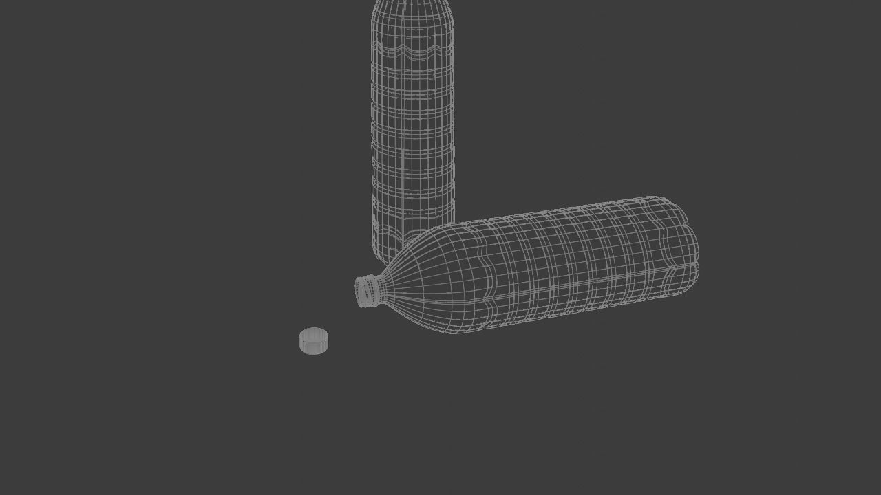 Plastic Water Bottle Low-poly 3D model_23