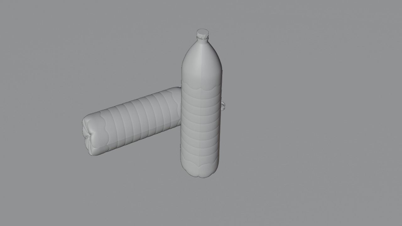 Plastic Water Bottle Low-poly 3D model_42