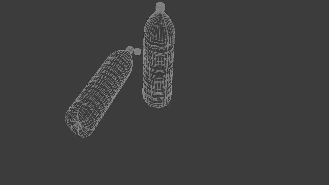 Plastic Water Bottle Low-poly 3D model_27