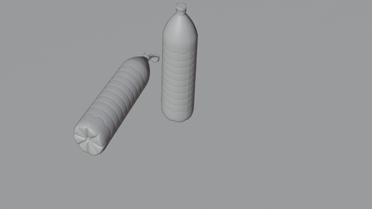Plastic Water Bottle Low-poly 3D model_41