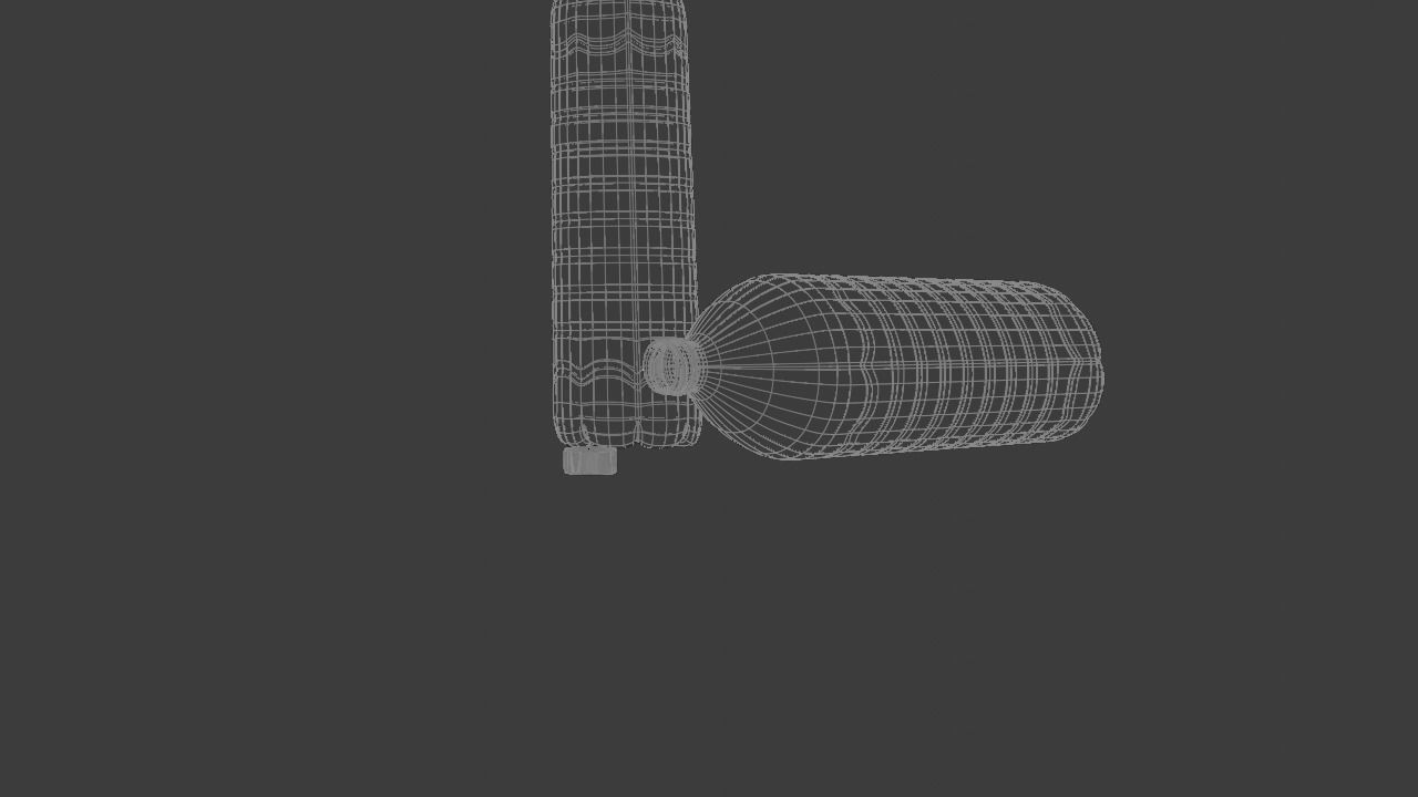 Plastic Water Bottle Low-poly 3D model_25