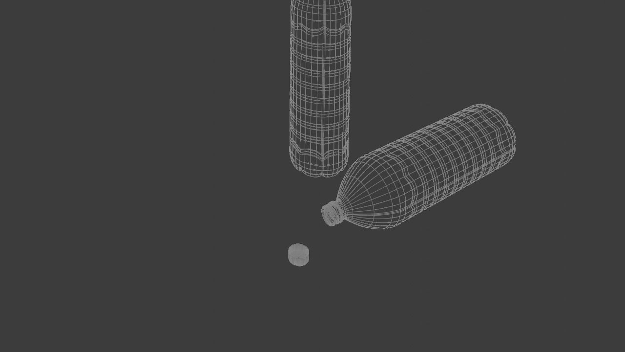 Plastic Water Bottle Low-poly 3D model_22