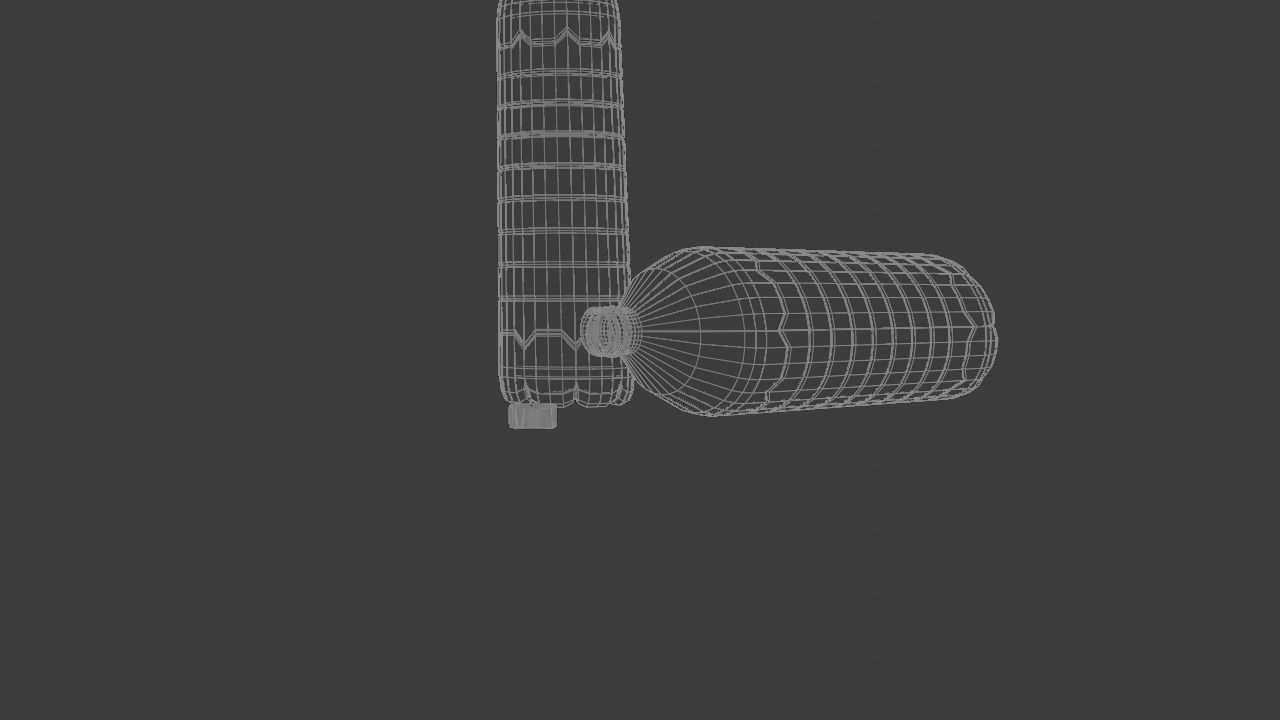 Plastic Water Bottle Low-poly 3D model_32