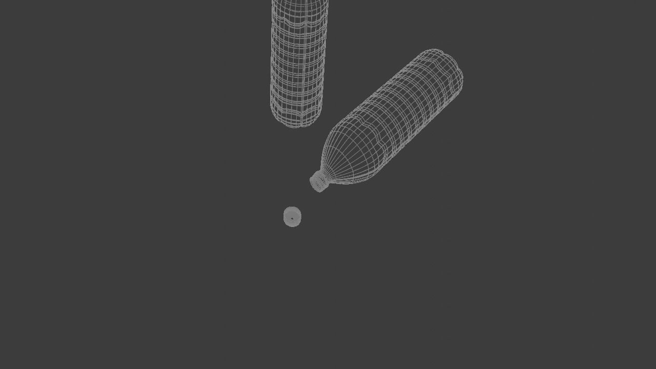 Plastic Water Bottle Low-poly 3D model_21
