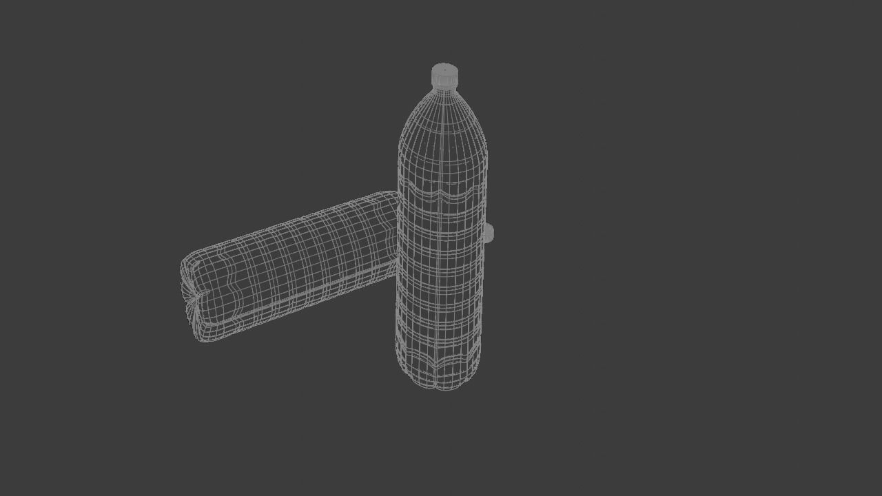Plastic Water Bottle Low-poly 3D model_28