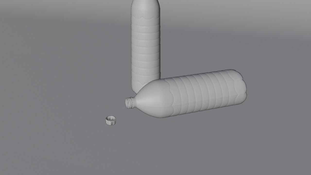 Plastic Water Bottle Low-poly 3D model_37