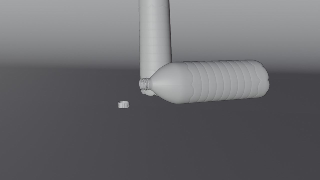 Plastic Water Bottle Low-poly 3D model_38