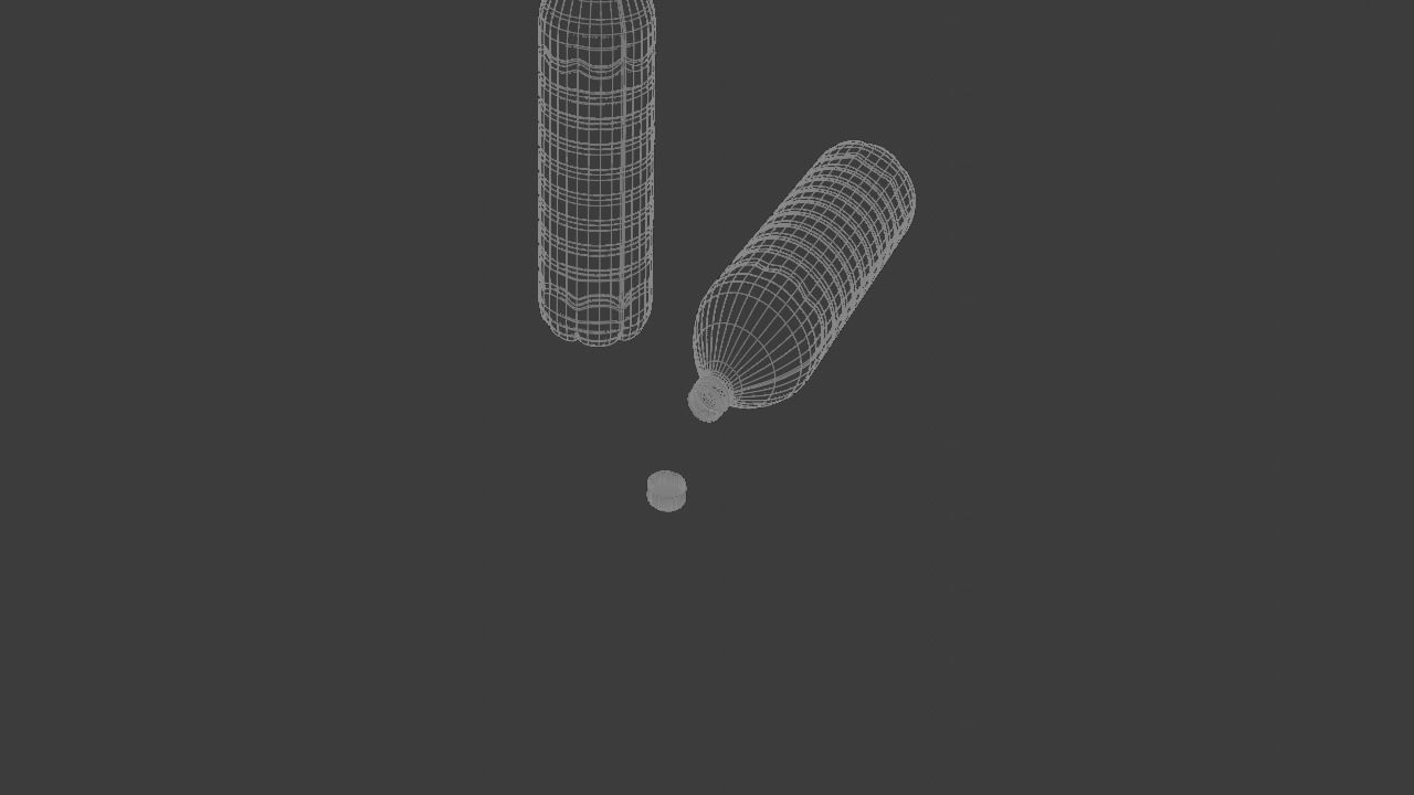 Plastic Water Bottle Low-poly 3D model_26