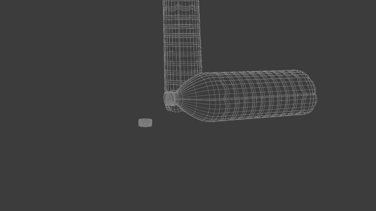 Plastic Water Bottle Low-poly 3D model_24