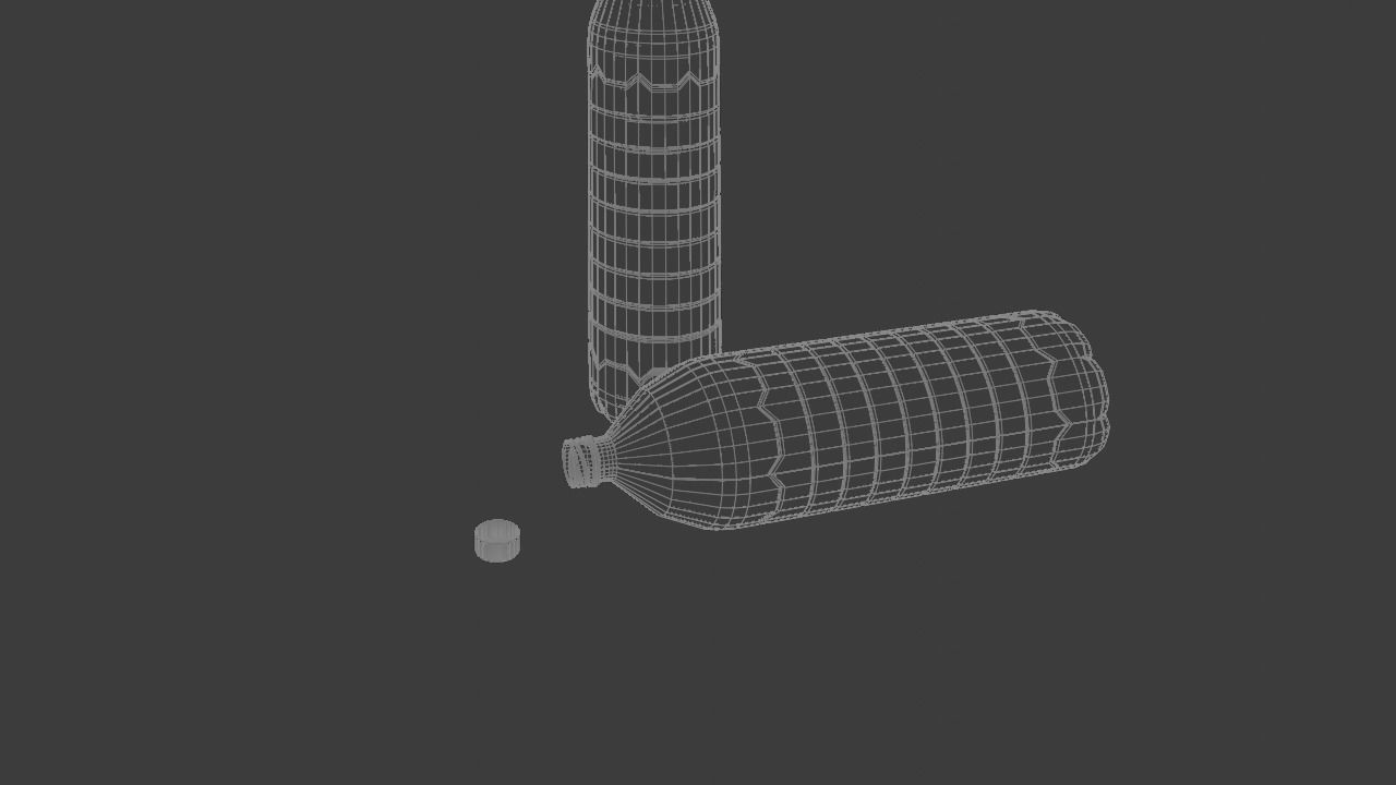 Plastic Water Bottle Low-poly 3D model_30