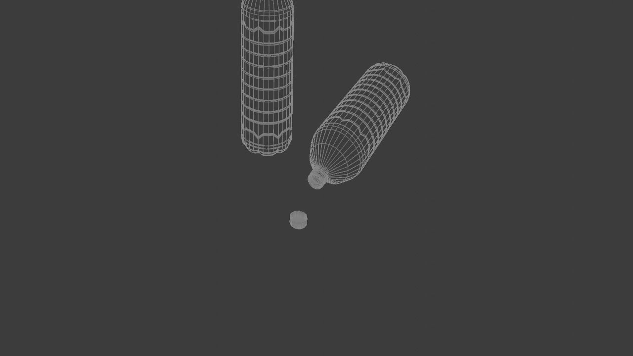 Plastic Water Bottle Low-poly 3D model_33