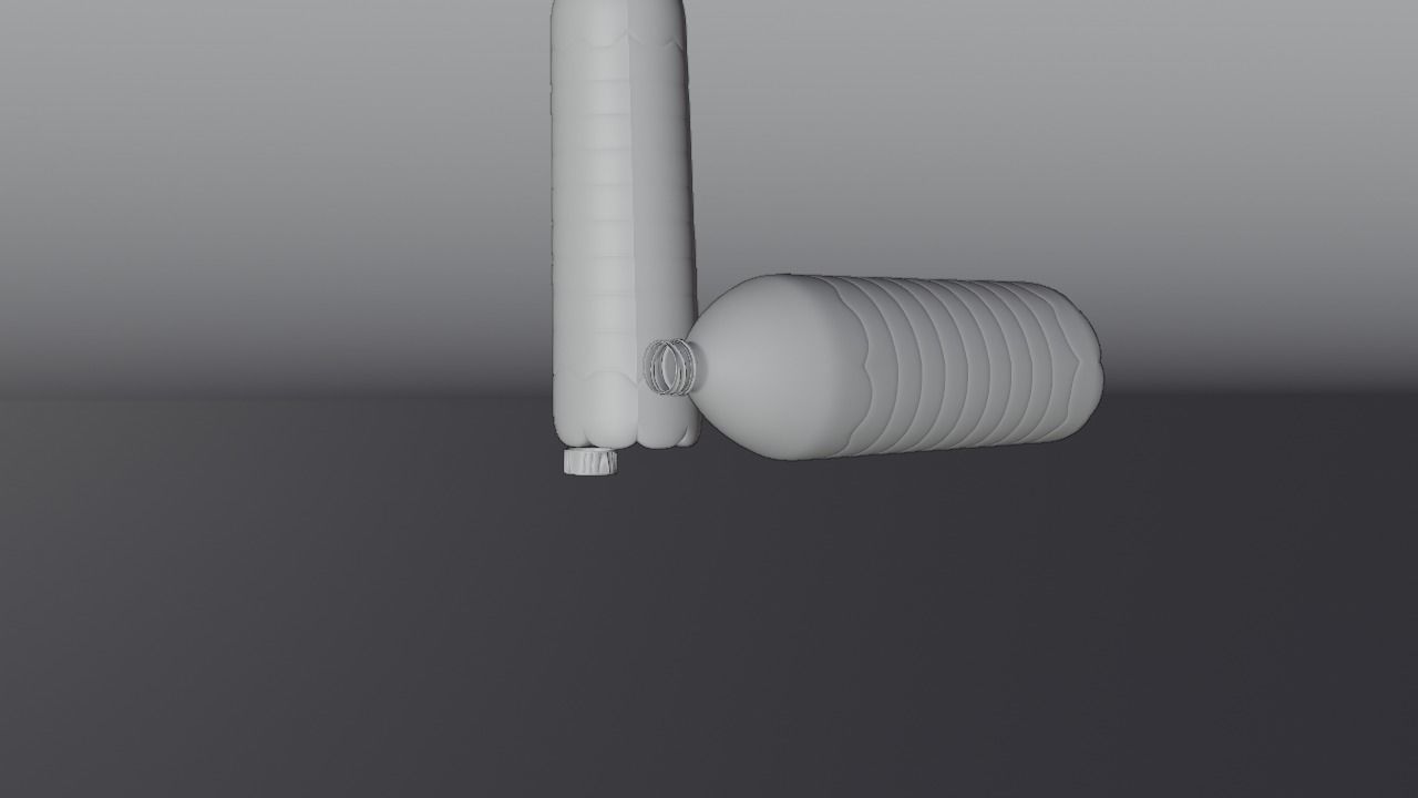 Plastic Water Bottle Low-poly 3D model_39