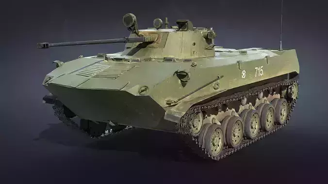 BMD-2 LOD3 Low-poly 3D model