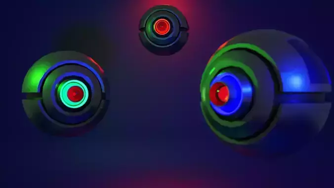 Drons three circular lights