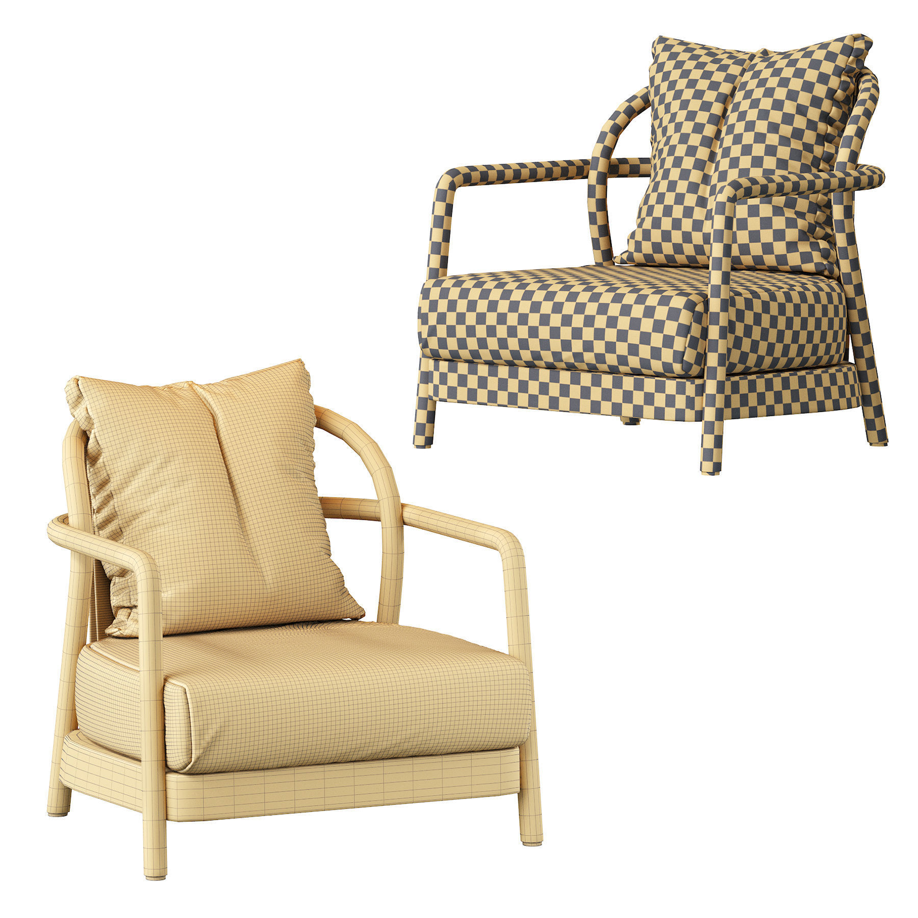 Alison Flexform Armchair 3D model_4