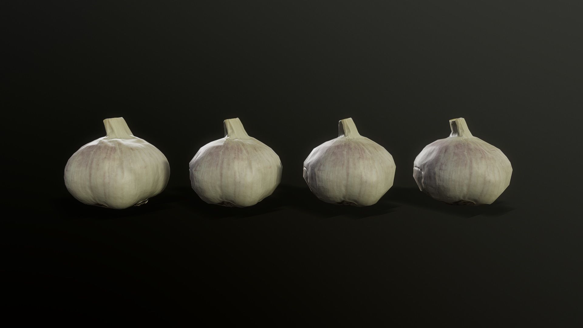 3D Scan Garlic Low-poly 3D model_4