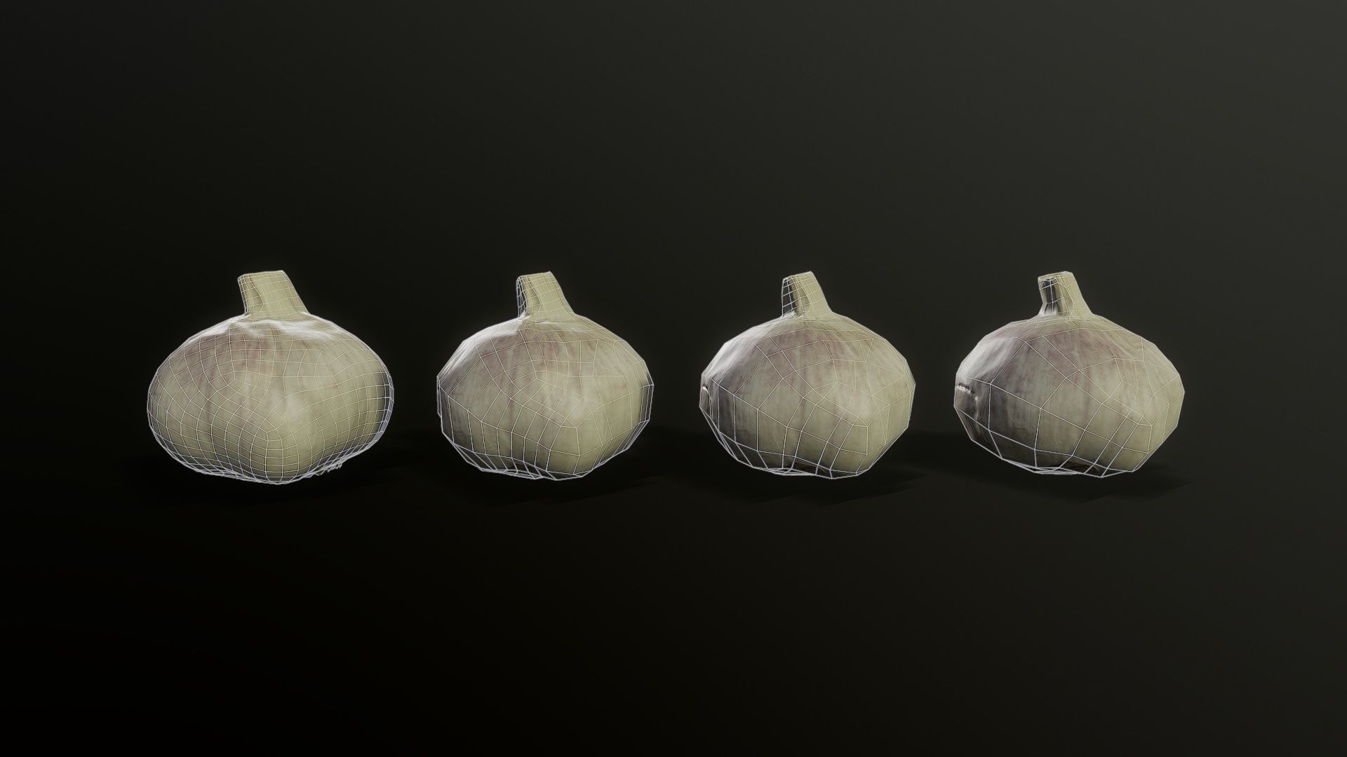 3D Scan Garlic Low-poly 3D model_5