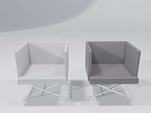 chair two chairs 3D model_1