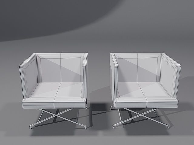 chair two chairs 3D model_4