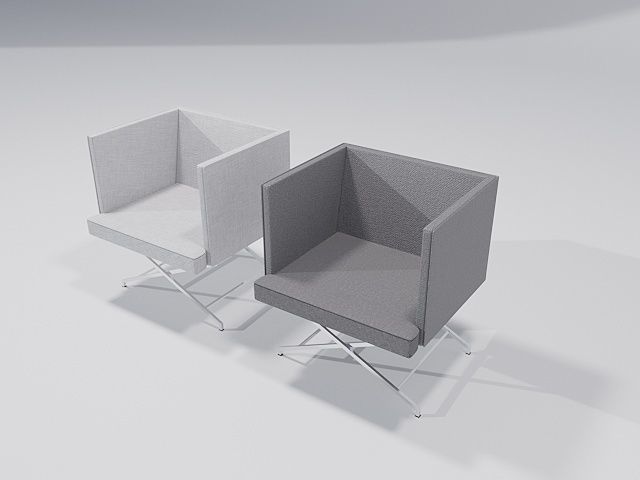 chair two chairs 3D model_3