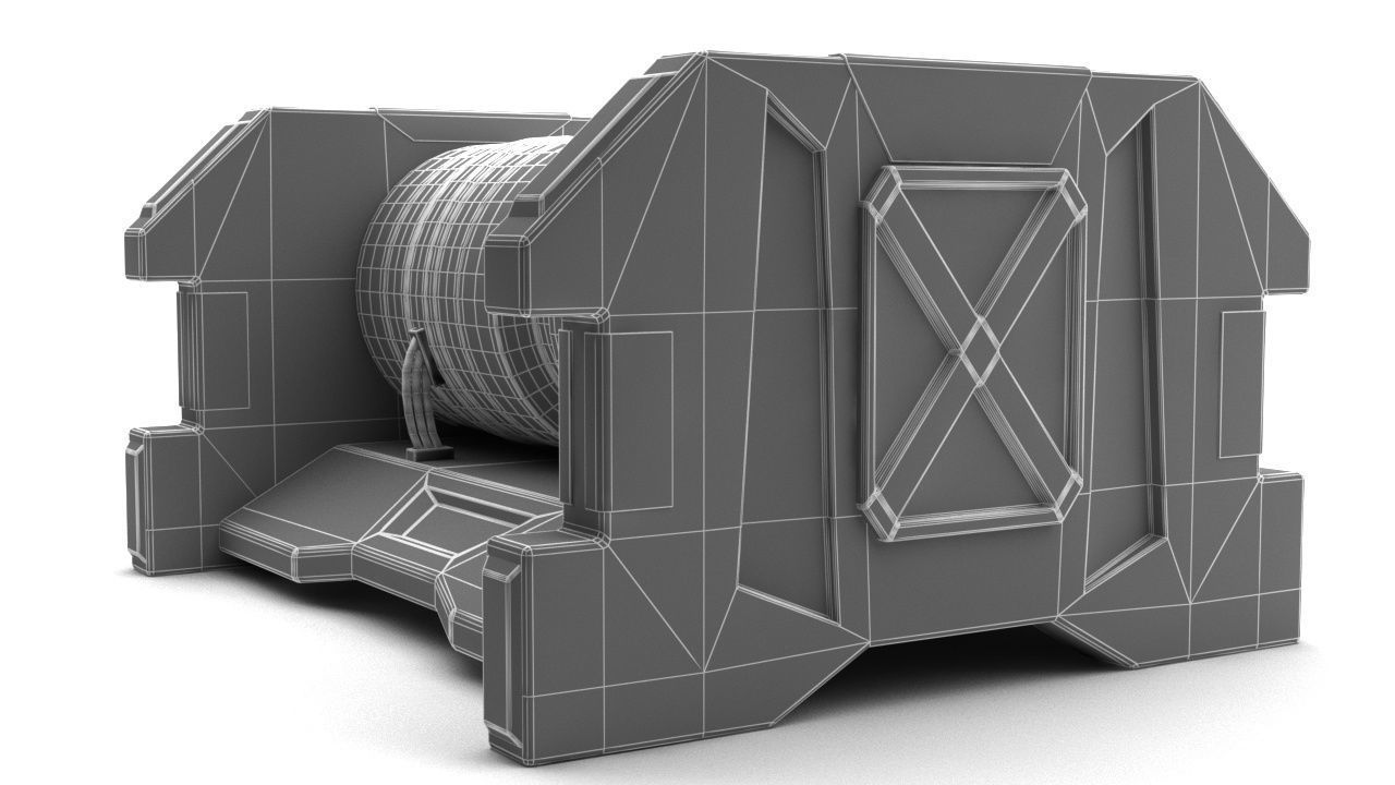 Sci-Fi Generator V2 Free low-poly 3D model_9
