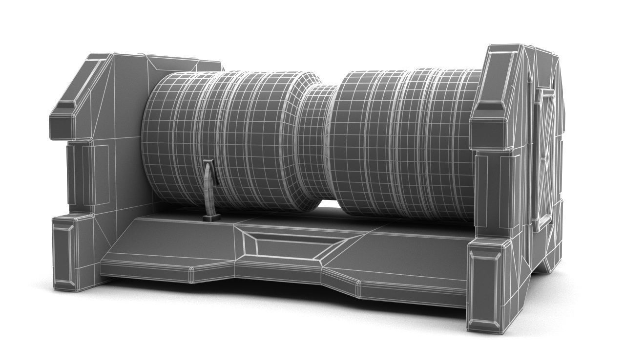 Sci-Fi Generator V2 Free low-poly 3D model_10