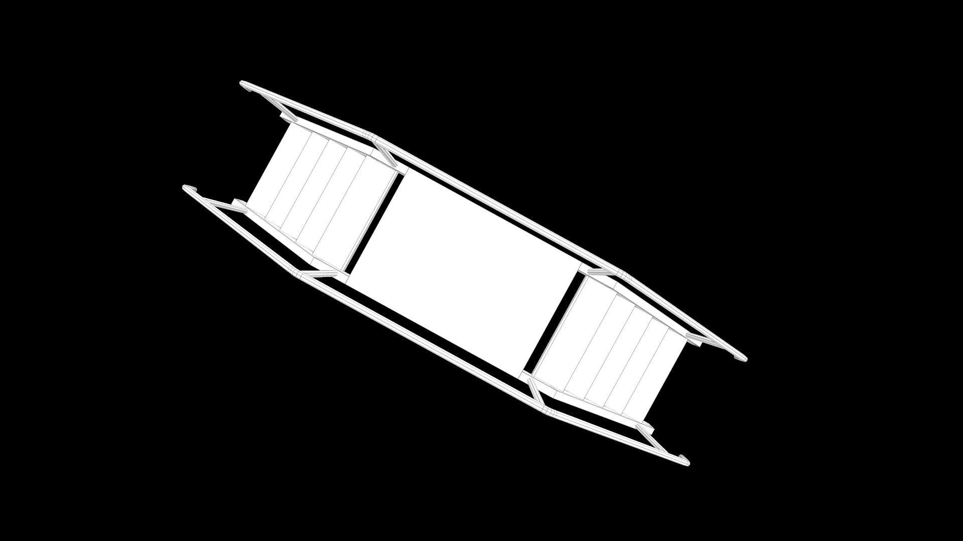 Stair metal ladder Low-poly 3D model_24