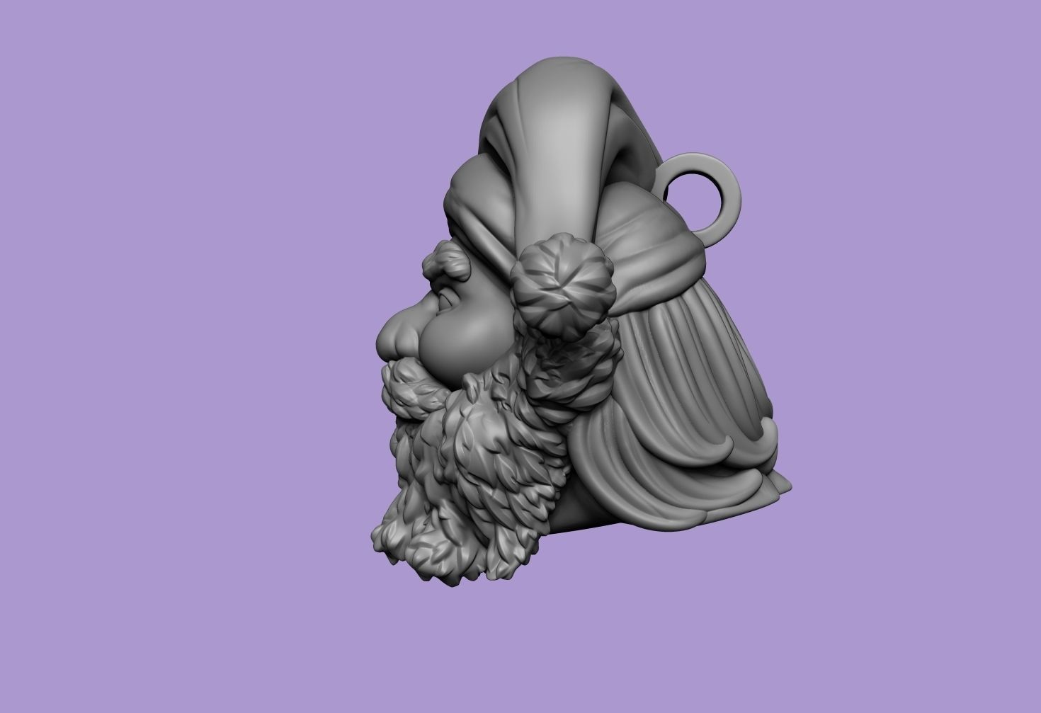 Santa Claus Head 3D print model_2