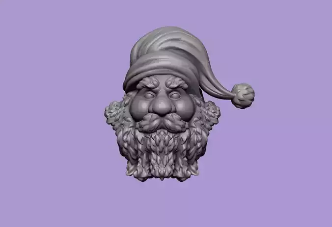 Santa Claus Head 3D print model