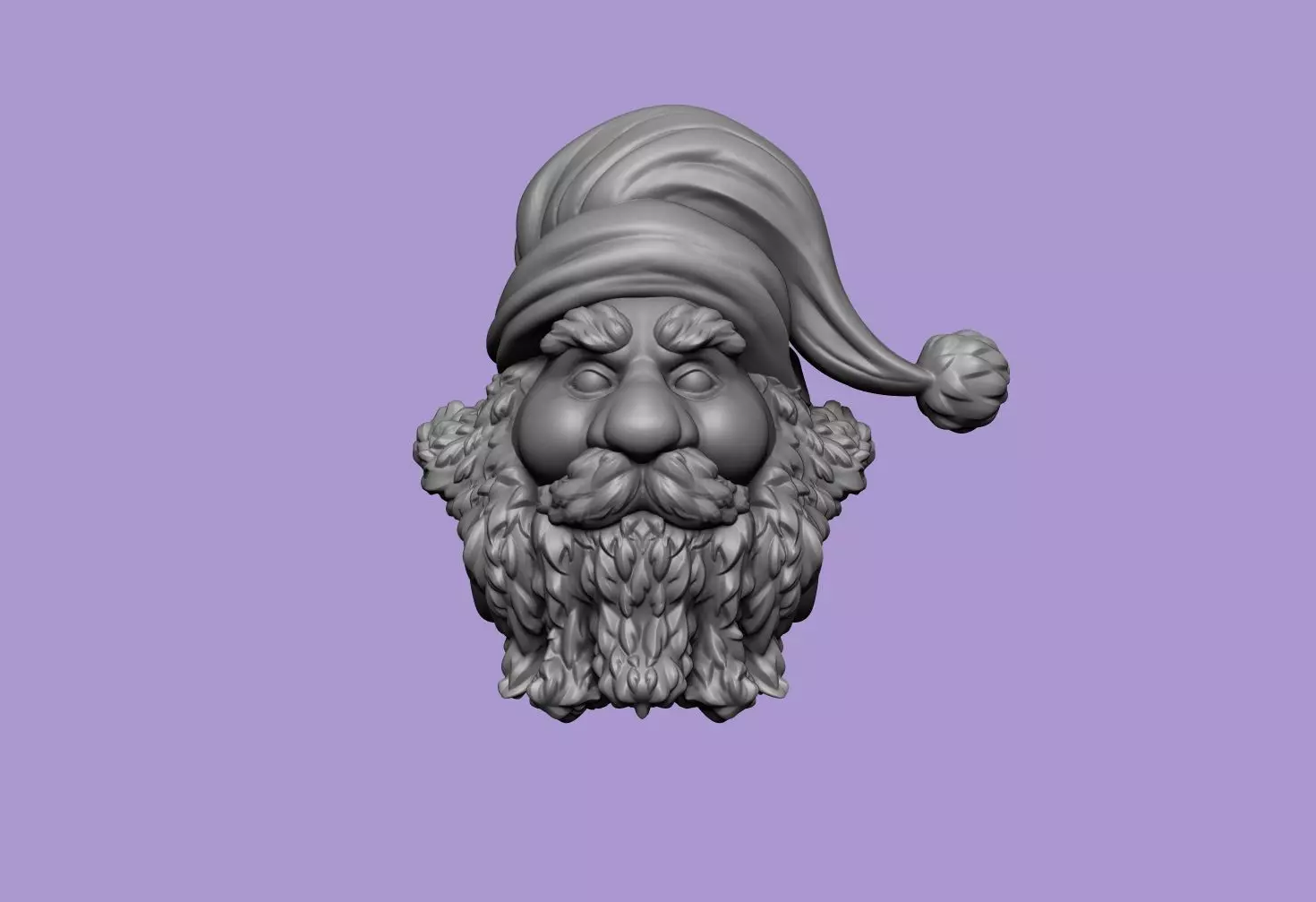 Santa Claus Head 3D print model_0
