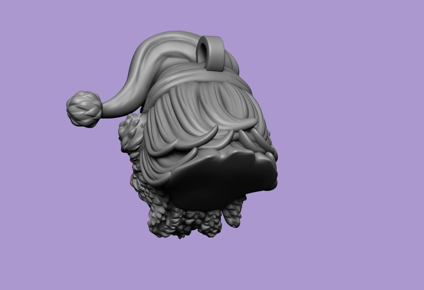 Santa Claus Head 3D print model_3
