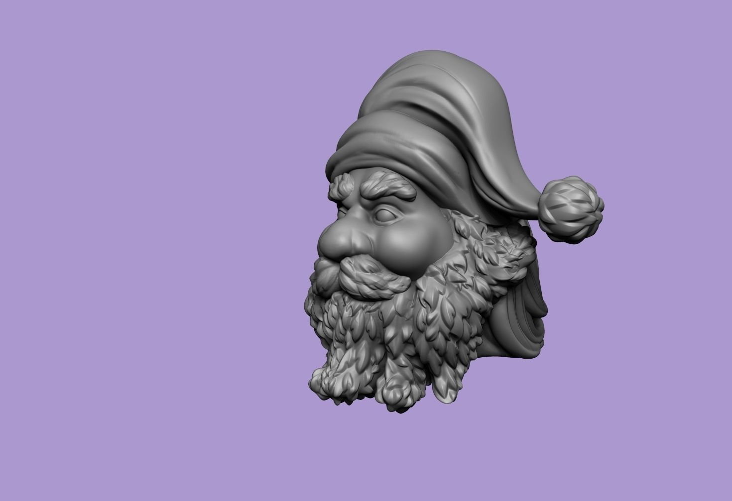 Santa Claus Head 3D print model_1