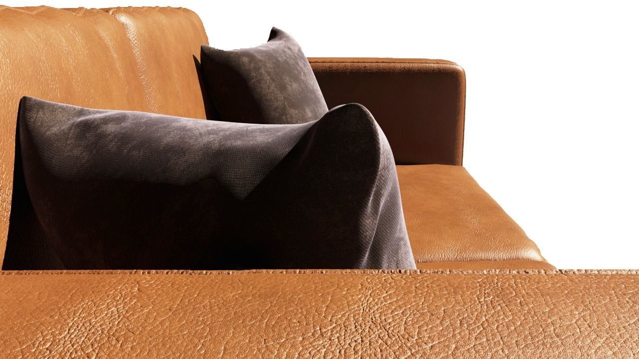 leather sofa 3D model_4