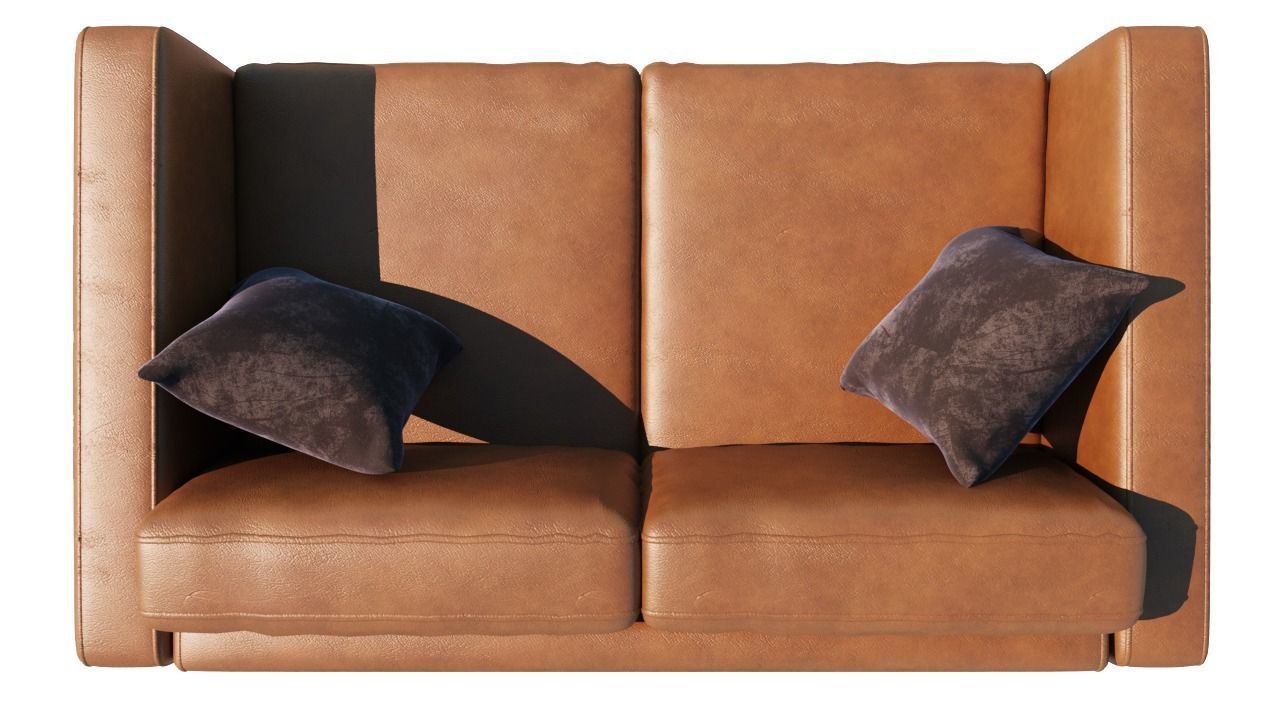 leather sofa 3D model_1