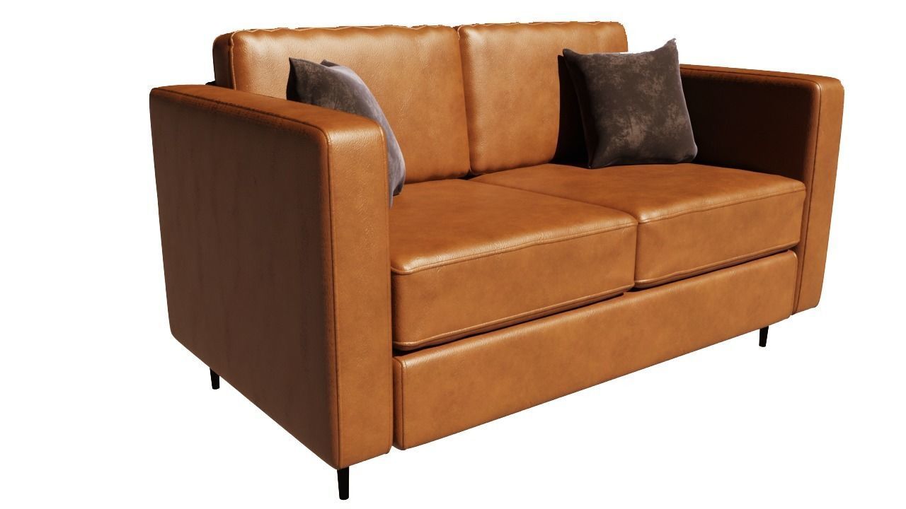 leather sofa 3D model_2