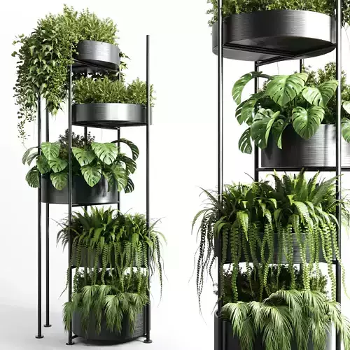 indoor outdoor plant plant ivy fern palm stand metal vase 