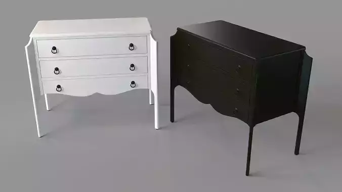 Baylin Wills Chest White and Black