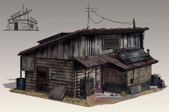 Post Apocalyptic house 3D model_5
