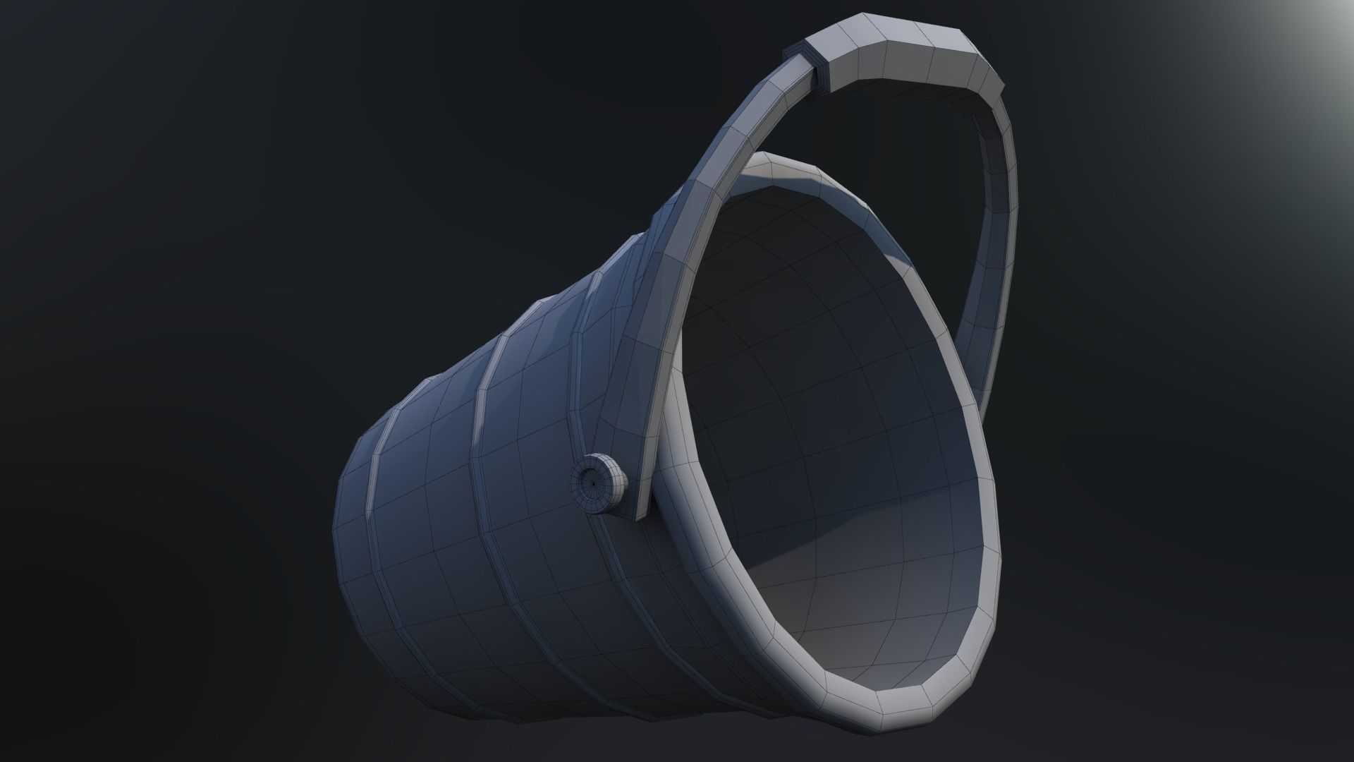 Bucket rigged 3D model_2
